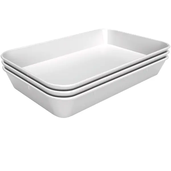 Schalen | Melamine | Wit | 3 Stuks | 280x420x60(h)mm
