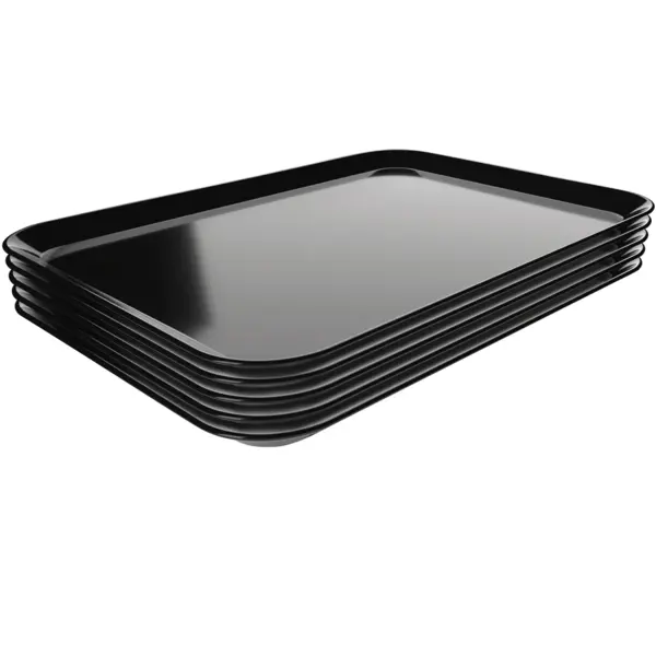 Schalen | Melamine | Zwart | 5 Stuks | 240x350x17(h)mm