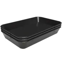 Bartscher Schalen | Melamine | Zwart | 3 Stuks | 280x420x60(h)mm 