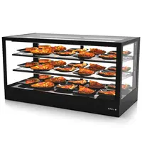 SAYL Warmhoudvitrine | INTEGRA | Zwart | 60°C/70°C | Geventileerd | 3 Niveaus | 1.06kW (230V) | Touchscreen | 1200x600x650(h)mm 