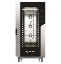 HENDI Hetelucht-/Stoomoven | CONTROL | 20 Niveaus (1/1 GN) | Elektrisch | 100°C/270°C | 31kW (400V) | Bevochtiging (Automatisch) | 930x1041x1900(h)mm 