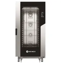 HENDI Hetelucht-/Stoomoven | CONTACT | 20 Niveaus (1/1 GN) | Elektrisch | 30°C/270°C | 31kW (400V) | Bevochtiging (Automatisch) | Touchscreen | 930x1035x1900(h)mm 