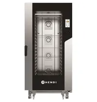 HENDI Hetelucht-/Stoomoven | TOUCH | 20 Niveaus (1/1 GN) | Elektrisch | 30°C/270°C | 31kW (400V) | Bevochtiging (Automatisch) | Zelfreiniging | Touchscreen | WiFi | 930x1035x900(h)mm 