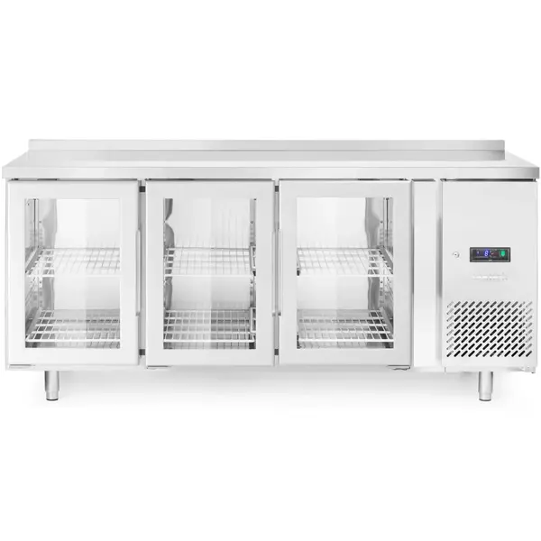 Koelwerkbank | ProfiLine | 420L | 3 Glasdeuren (1/1 GN) | -2°C/+8°C | Geforceerd | 0.4kW | Achteropstand | 1795x700x850/890(h)mm