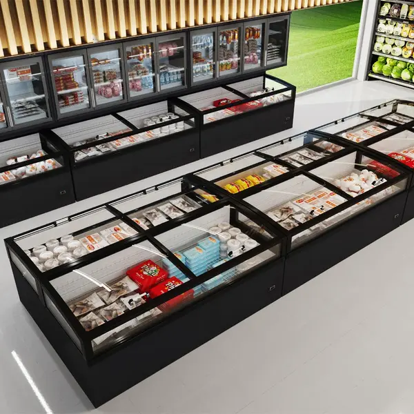 Supermarkt Koel-/Vrieskist | PANORA LINE | 995L | Antracietgrijs | -22°C/+10°C | Statisch | Schuifdeksels | 1953x980x970(h)mm