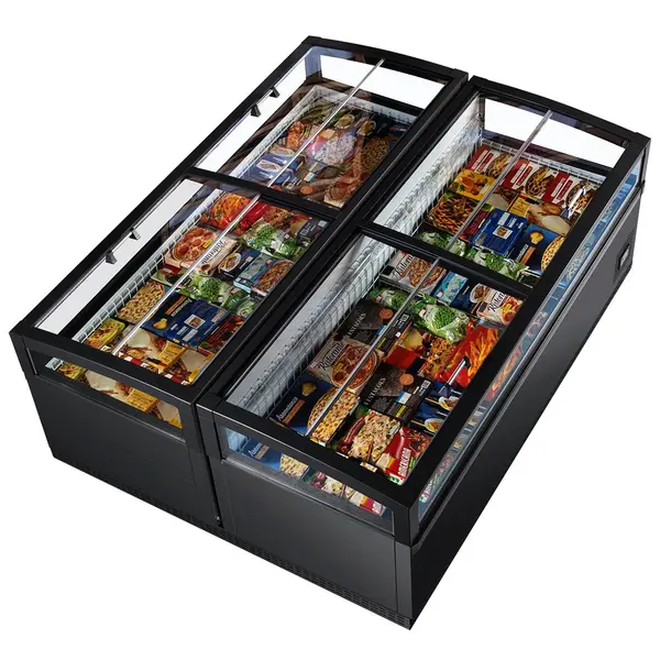 Supermarkt Koel-/Vrieskist | PANORA LINE | 1320L | Antracietgrijs | -22°C/+10°C | Statisch | Schuifdeksels | 2500x980x970(h)mm