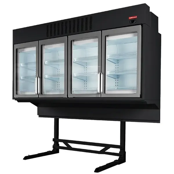 Wandvriezer + Standaard | PANORA LINE | Antracietgrijs | -16°C/-23°C | Geforceerd | Draaideuren | 2500x880x1040/2260(h)mm