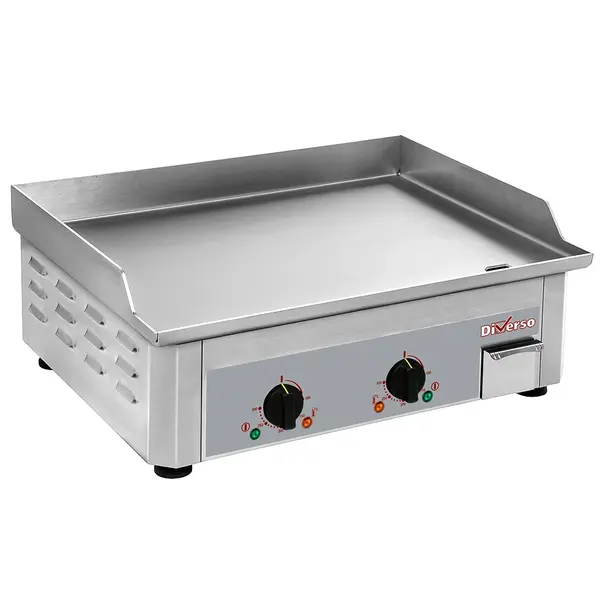 Bak-/Grillplaat | Elektrisch | Glad Oppervlak 580x380 (RVS) | 0°C/300°C | 3.5kW (230V) | 600x456x246(h)mm
