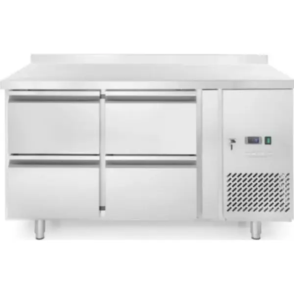 Koelwerkbank | ProfiLine | 280L | 4 Laden (1/1 GN) | -2°C/+8°C | Geforceerd | Achteropstand | 1360x700x840(h)mm