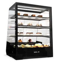 SAYL Koelvitrine | TOWER | Zwart | +4°C/+8°C | Geforceerd | 4 Niveaus | 710x535x900(h)mm