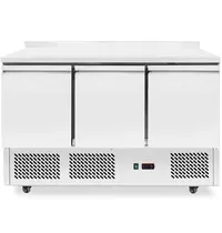 Arktic by HENDI Koelwerkbank | KitchenLine | Energiezuinig | 380L | 3 Deuren (1/1 GN) | -2°C/+8°C | Geforceerd | Achteropstand | 1365x700x908(h)mm