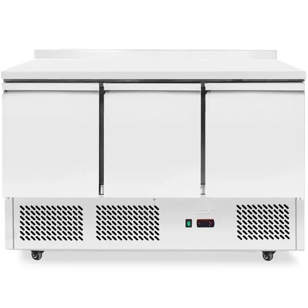 Koelwerkbank | KitchenLine | Energiezuinig | 380L | 3 Deuren (1/1 GN) | -2°C/+8°C | Geforceerd | Achteropstand | 1365x700x908(h)mm