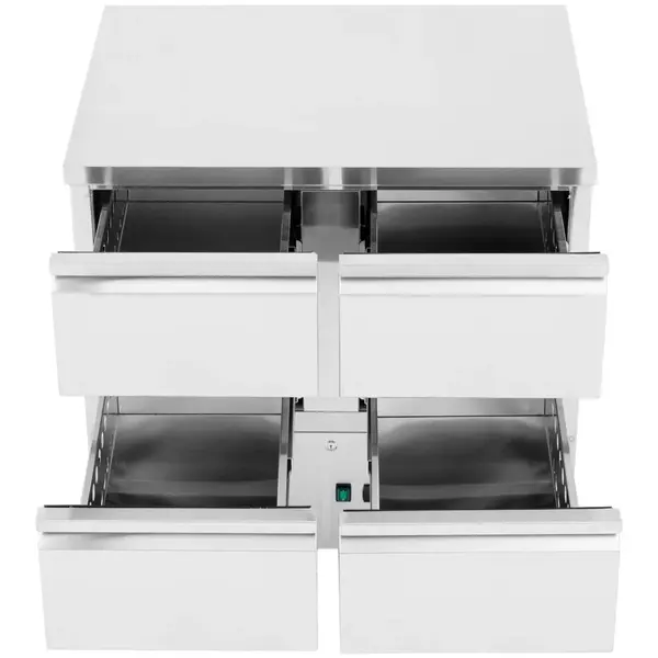 Koelwerkbank | 300L | 4 Laden | 0°C/+8°C | Statisch + Ventilator | 900x700x868(h)mm