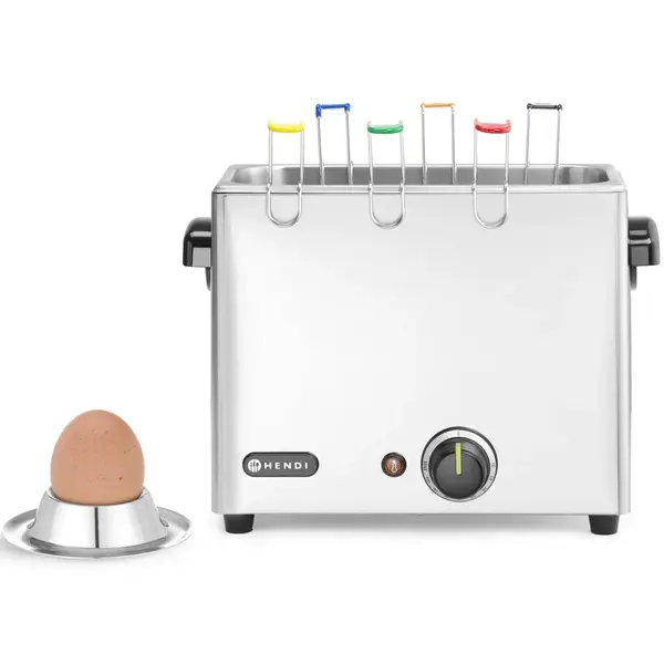 Eierkoker | RVS | 1/3 GN | Incl. 6 Eiermandjes | 30°C/110°C | 2.6kW (230V) | 380x210x280(h)mm