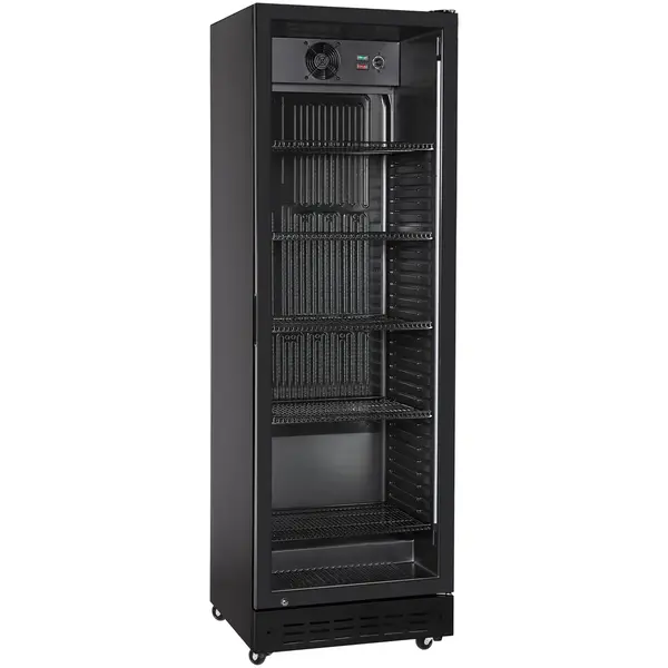 Koelkast | 360L | Zwart | 0°C/+10°C | Statisch + Ventilator | Wielen | 600x590x1828(h)mm