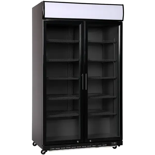 Koelkast | 948L | Zwart | 0°C/+10°C | Geforceerd | Draaideuren | Wielen | 1130x720x2023(h)mm