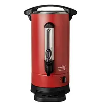 CaterChef Koffiepercolator | Rood/Zwart | 8L | 0.95kW (230V) | Dubbelwandig | Lekbak | Ø220x490(h)mm
