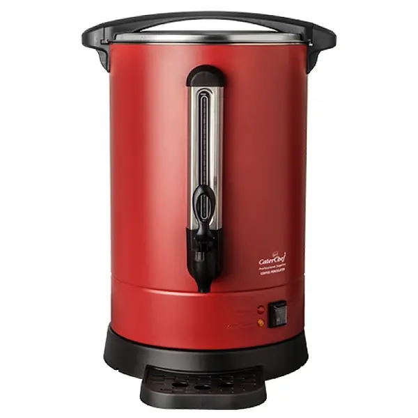 Koffiepercolator | Rood/Zwart | 14L | 1.5kW (230V) | Dubbelwandig | Lekbak | Ø290x500(h)mm