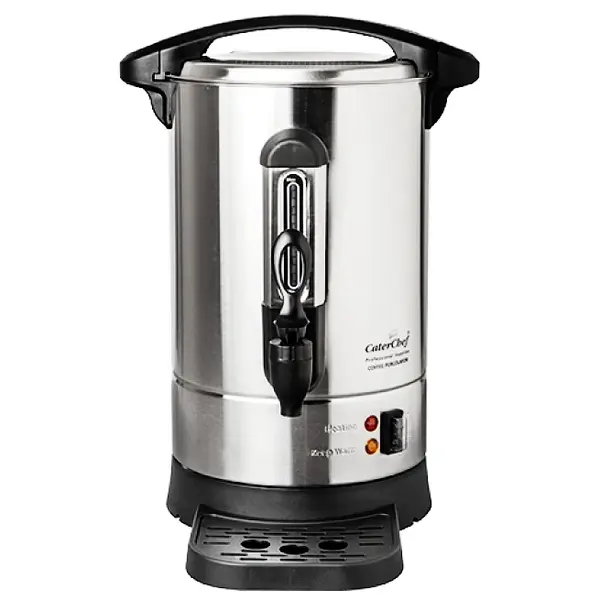Koffiepercolator | RVS/Zwart | 5L | 0.95kW (230V) | Dubbelwandig | Lekbak | Ø220x412(h)mm