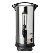 CaterChef Koffiepercolator | RVS/Zwart | 8L | 0.95kW (230V) | Dubbelwandig | Lekbak | Ø220x490(h)mm