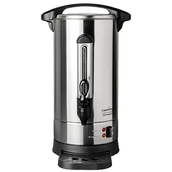 Koffiepercolator | RVS/Zwart | 8L | 0.95kW (230V) | Dubbelwandig | Lekbak | Ø220x490(h)mm