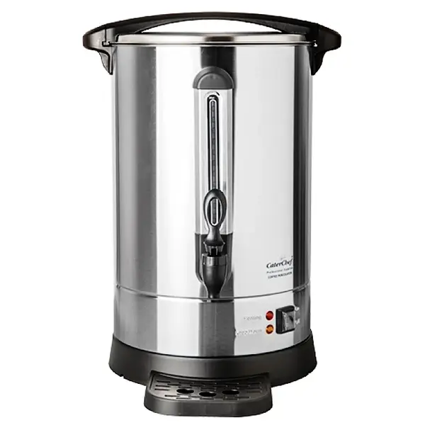 Koffiepercolator | RVS/Zwart | 14L | 1.5kW (230V) | Dubbelwandig | Lekbak | Ø290x500(h)mm
