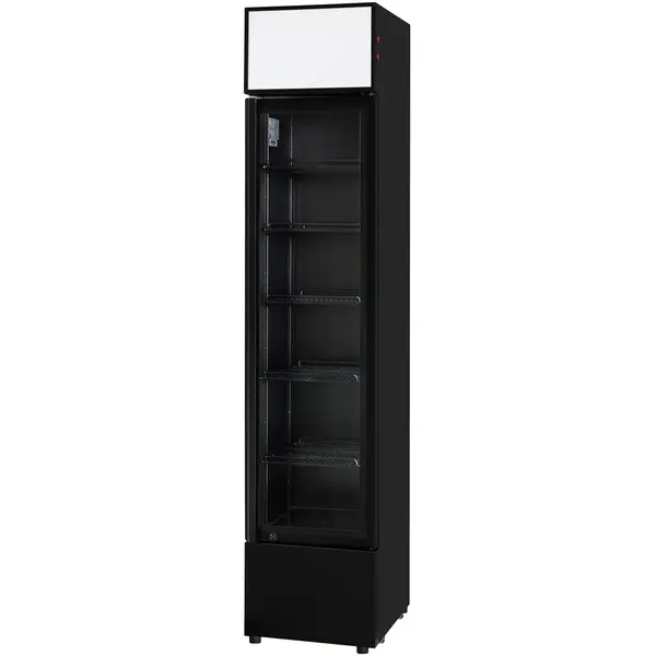 Koelkast | Smal Model | 160L | Zwart | 0°C/+10°C | Statisch + Ventilator | 390x475x1880(h)mm