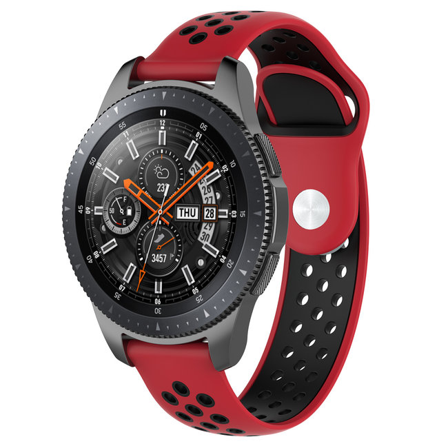 Samsung Galaxy Watch Silikon Doppelband - rot schwarz