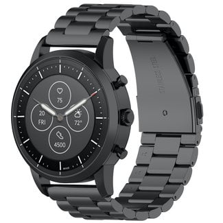 Marke 123watches Huawei Watch GT Stahlglieder Perlenband - schwarz