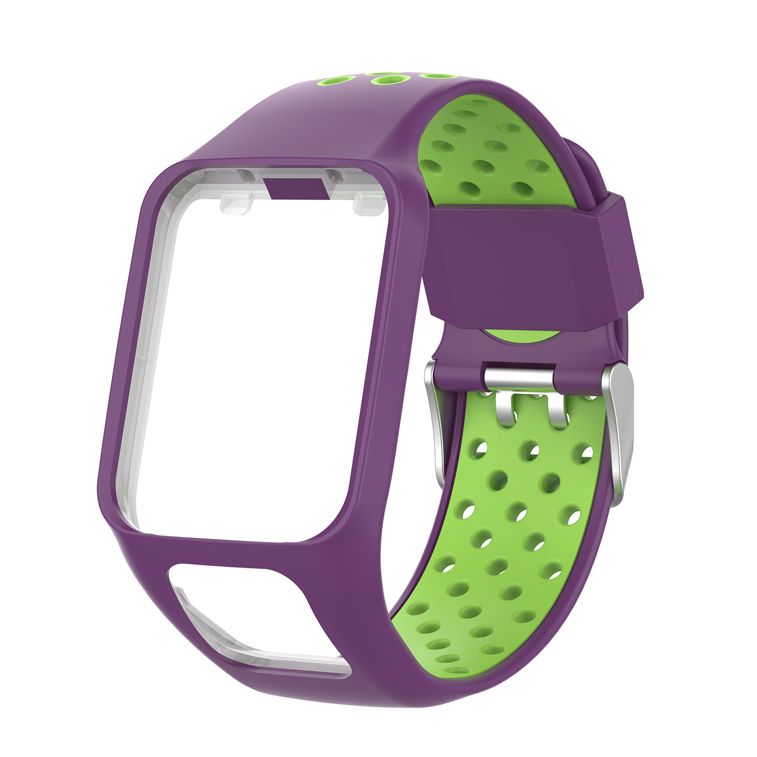 TomTom Runner / Spark / Adventure Silikon Doppelschnallenriemen - Lila - 123watches B.V.