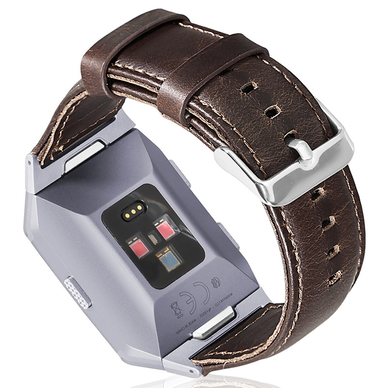Fitbit Ionic genuine Lederband - dunkelbraun - 123watches B.V.