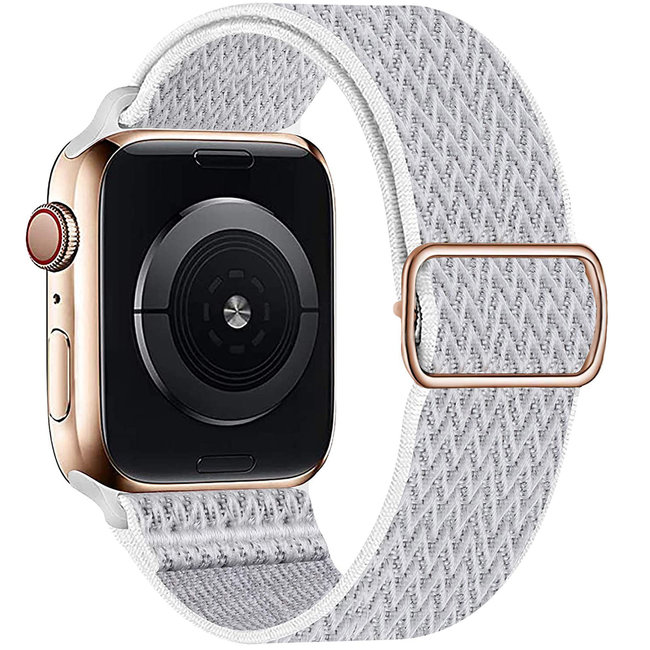Apple watch nylon solo loop band - reflektierend weiß - 123watches B.V.