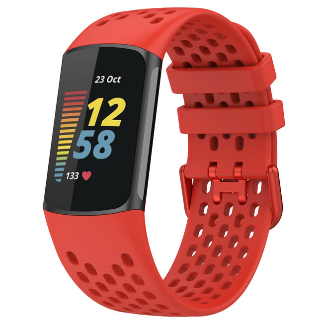 Fitbit Charge 5 sport point band - rot