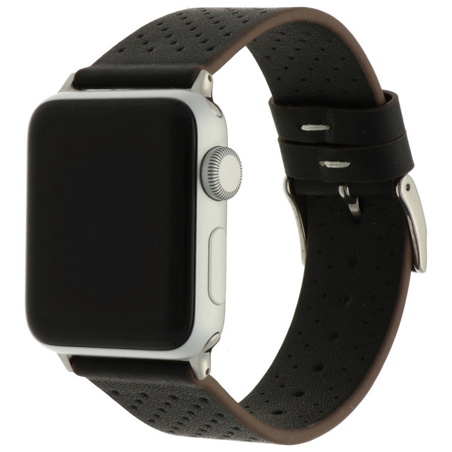 Apple Watch leder belüftung band - schwarz