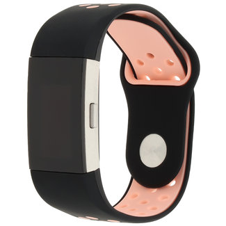Marke 123watches Fitbit Charge 2 sport band - schwarz pink