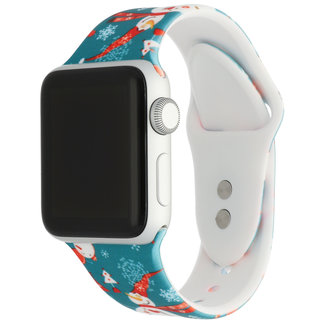 Marke 123watches Apple Watch print sport band - schneemann blau