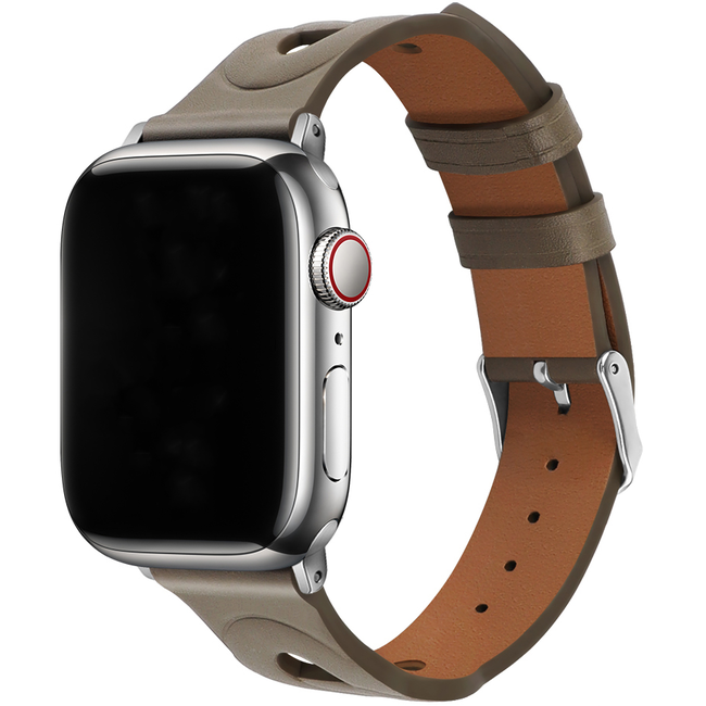 Apple Watch PU leder hermes ring band - grau