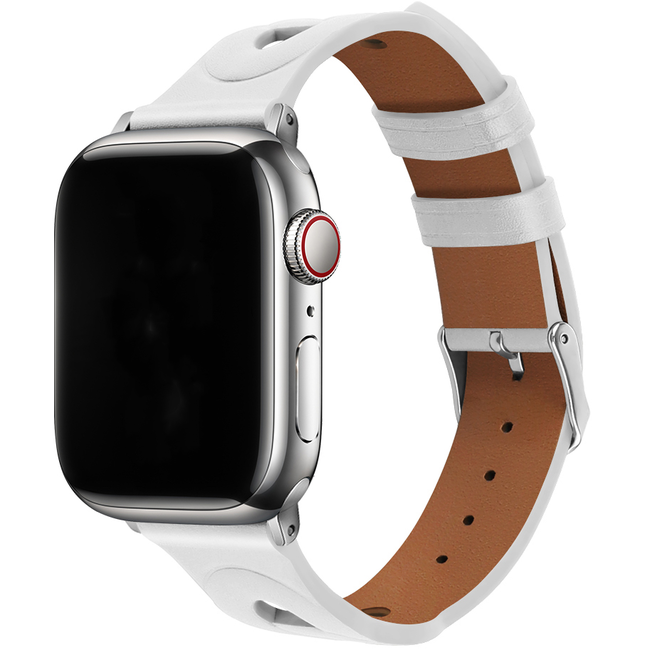 Apple Watch PU leder hermes ring band - weiß