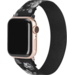 Marke 123watches Apple Watch nylon band - blumen schwarz