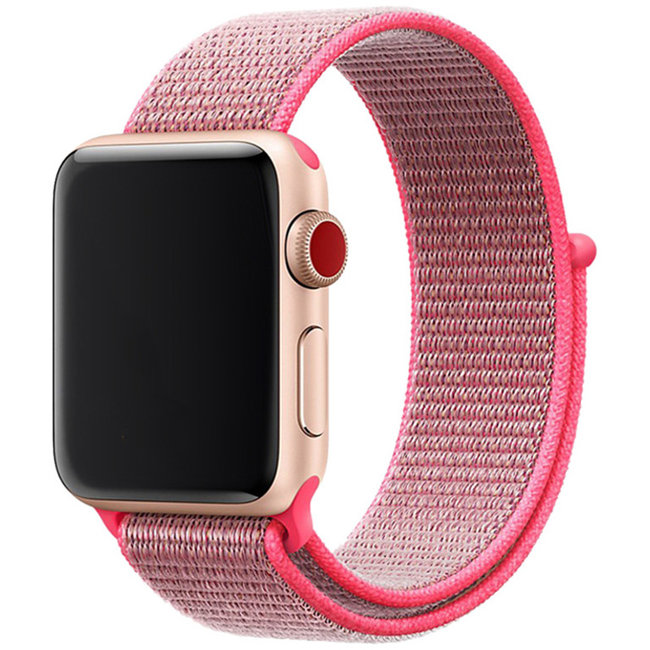 Marke 123watches Apple Watch nylon sport band - rose rot