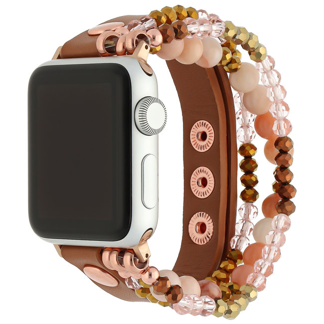 Apple Watch leder schmuck band - braun