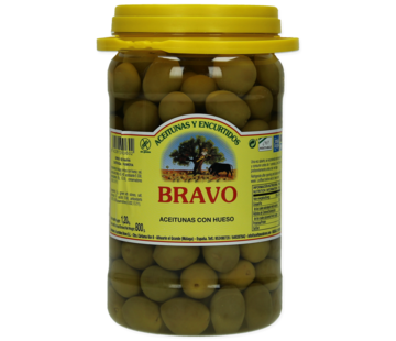 Bravo Olives Manzanilla avec noyau 800 g