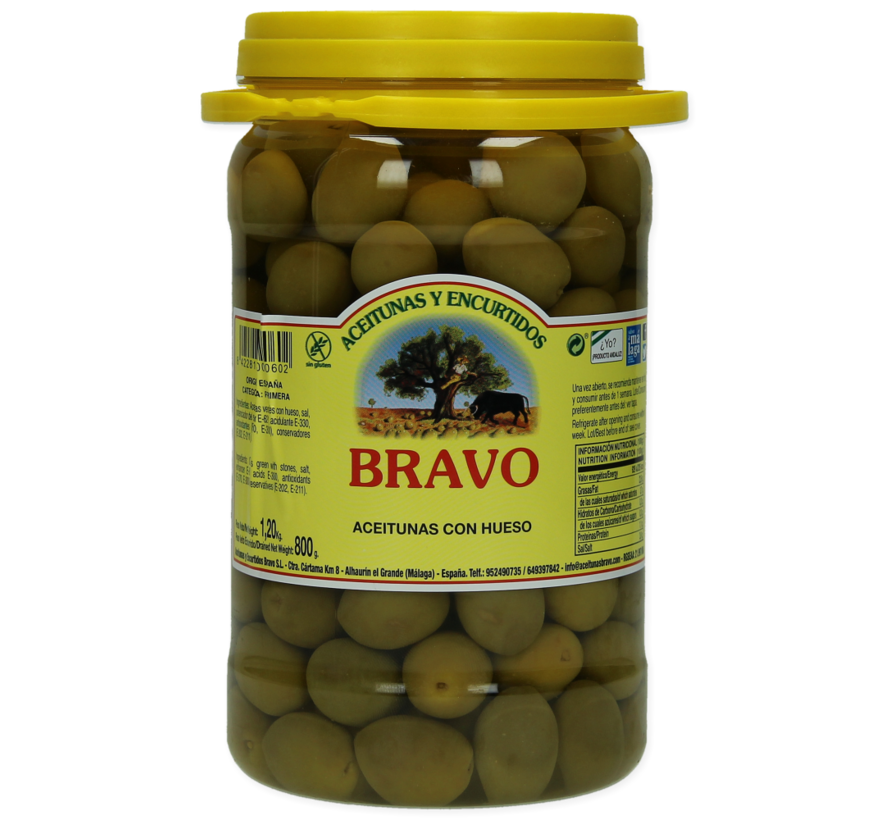Olives Manzanilla avec noyau 800 g
