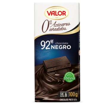 Valor Valor Chocolat noir 92 % sans sucre