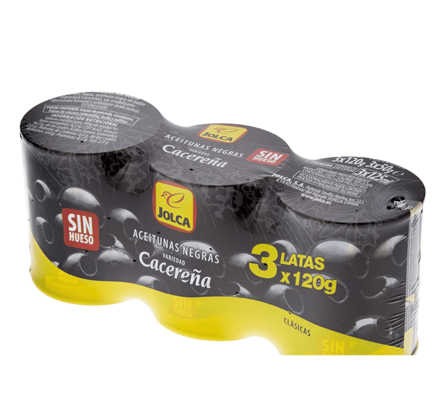 Olives noires avec noyau 3 Pack