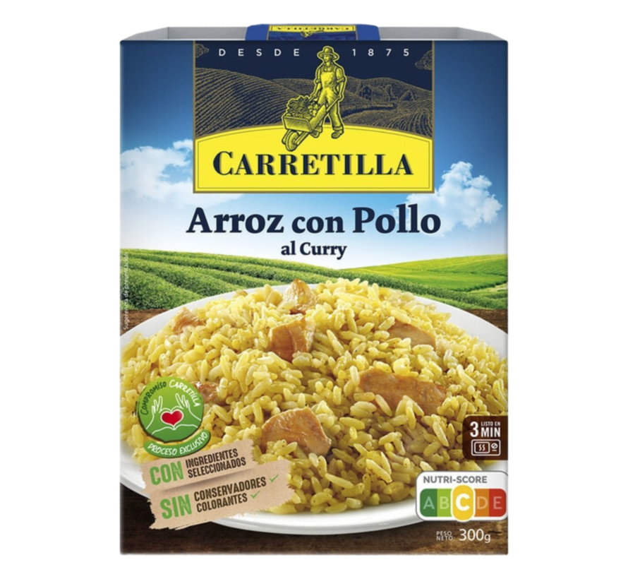 Arroz con pollo al curry Carretilla