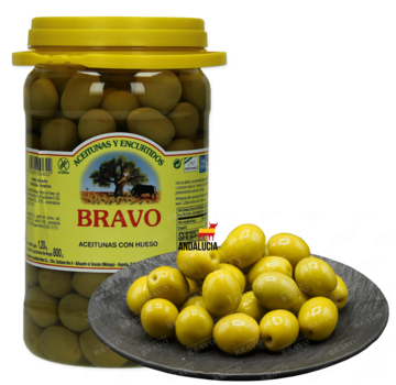 Bravo Olives Manzanilla avec noyau 800 g