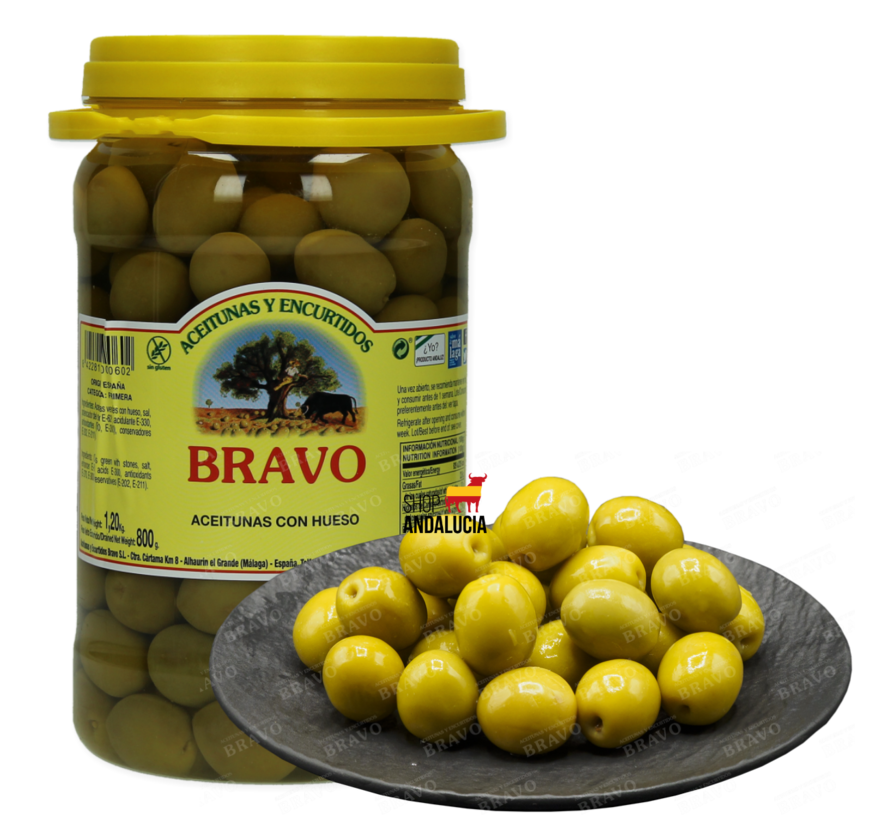 Olives Manzanilla avec noyau 800 g