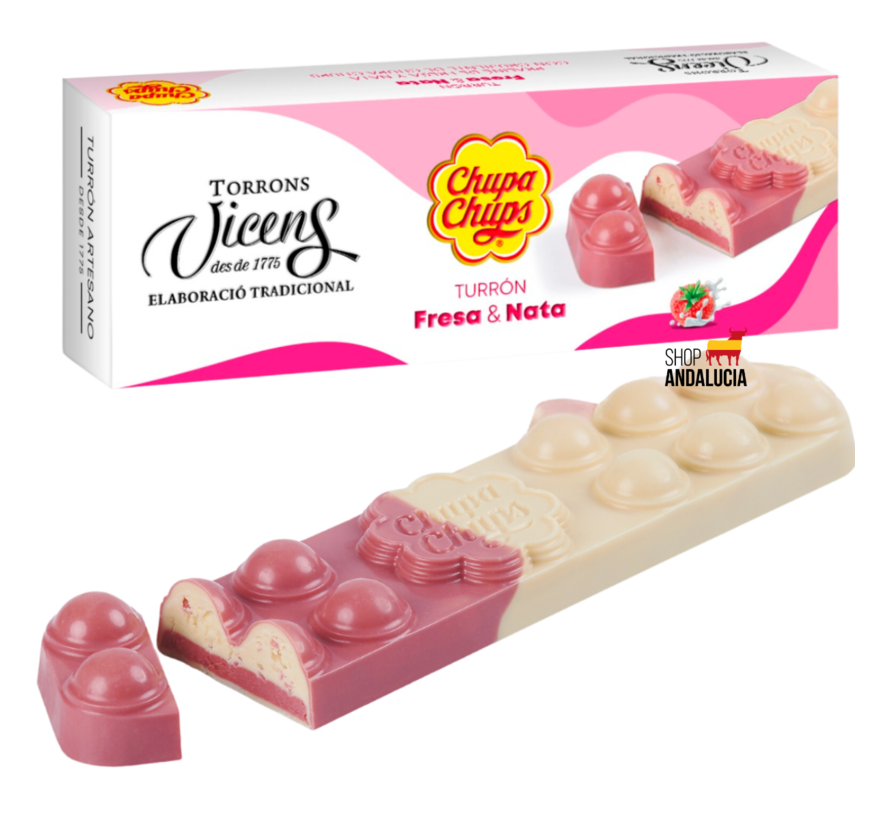 Vicens Turrón Chupa Chups Fraise et Crème