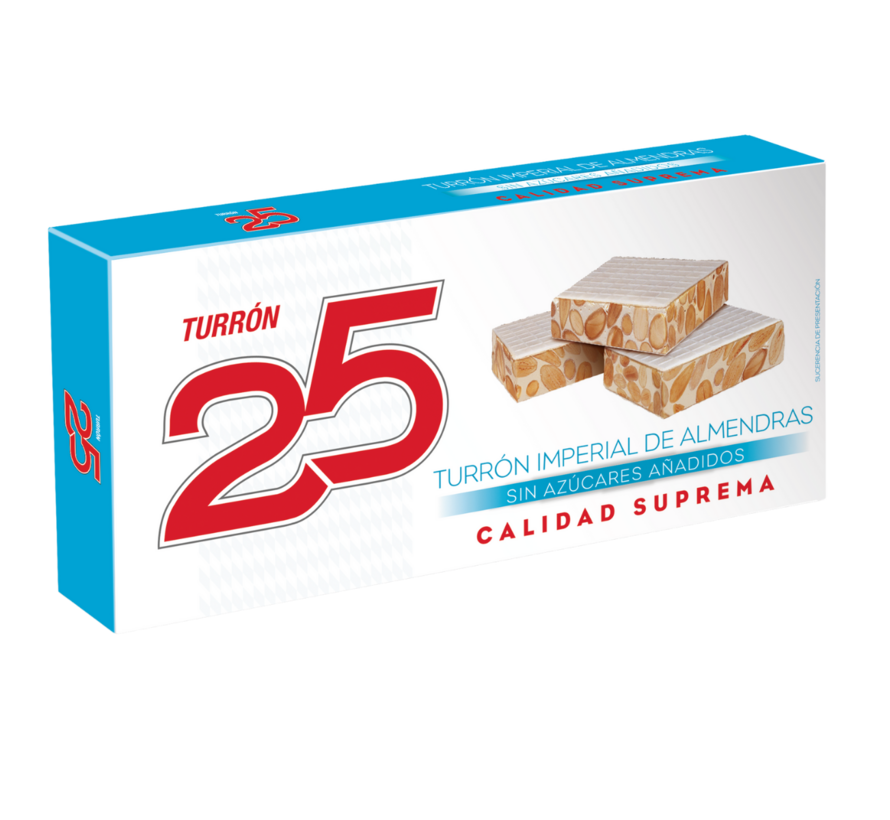 Turron 25 Duro Sin Azucar Suikervrij
